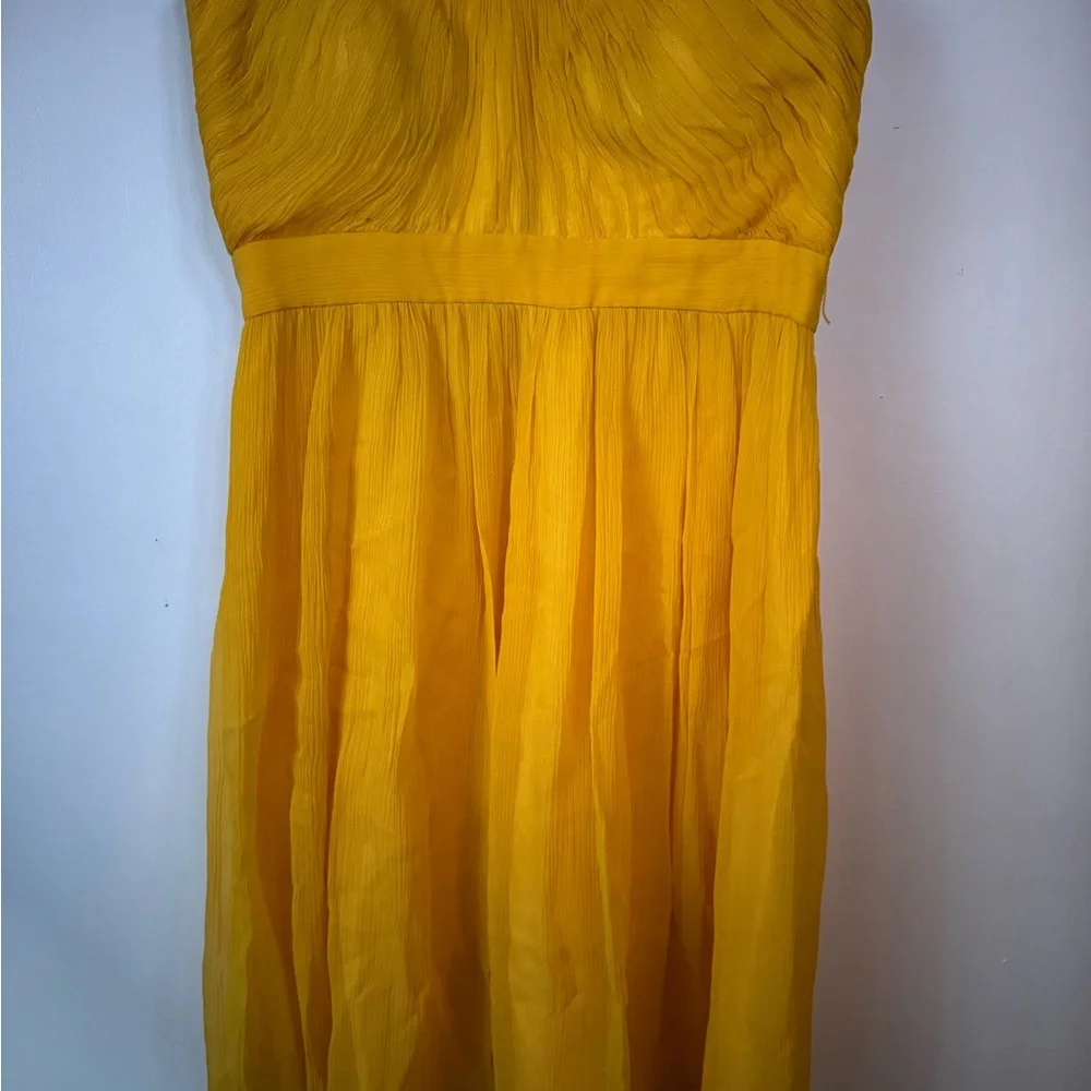 Elegant Yellow Spaghetti Strap Dress - Picture 4 of 10